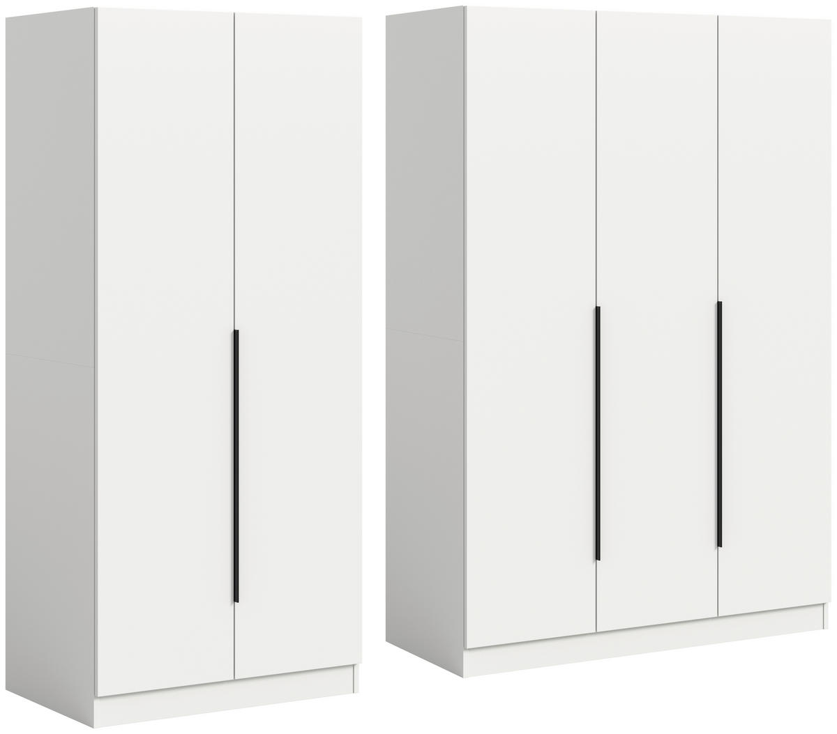 DREHTÜRENSCHRANK  in Weiß  - Schwarz/Weiß, MODERN, Holzwerkstoff (200/181/52cm) - MID.YOU