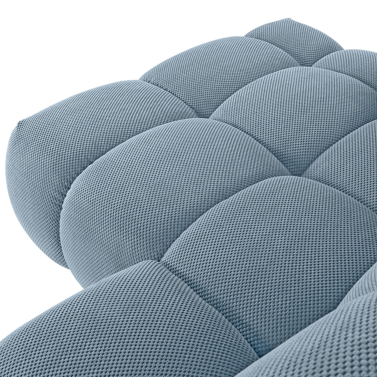ECKSOFA in Flachgewebe Blau  - Blau/Schwarz, Konventionell, Kunststoff/Textil (174/274cm) - Carryhome