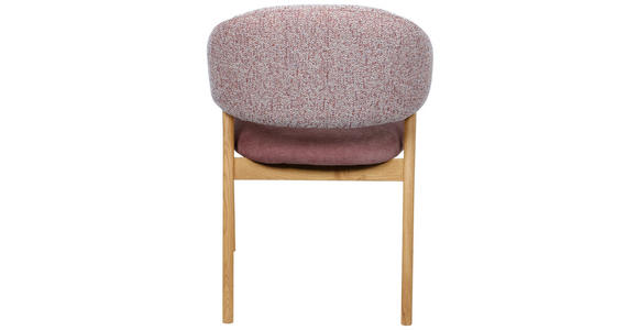 ARMLEHNSTUHL in Holz, Textil Rot  - Eichefarben/Rot, KONVENTIONELL, Holz/Textil (56,5/82,5/47,5cm) - Linea Natura