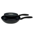 PFANNENSET Aluminium 2-teilig  - Schwarz, Basics, Kunststoff/Metall - Homeware Profession.