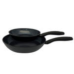 PFANNENSET Aluminium 2-teilig  - Schwarz, Basics, Kunststoff/Metall - Homeware Profession.