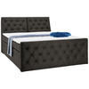 BOXSPRINGBETT 180/200 cm  in Dunkelbraun  - Dunkelbraun/Schwarz, KONVENTIONELL, Kunststoff/Textil (180/200cm) - Carryhome
