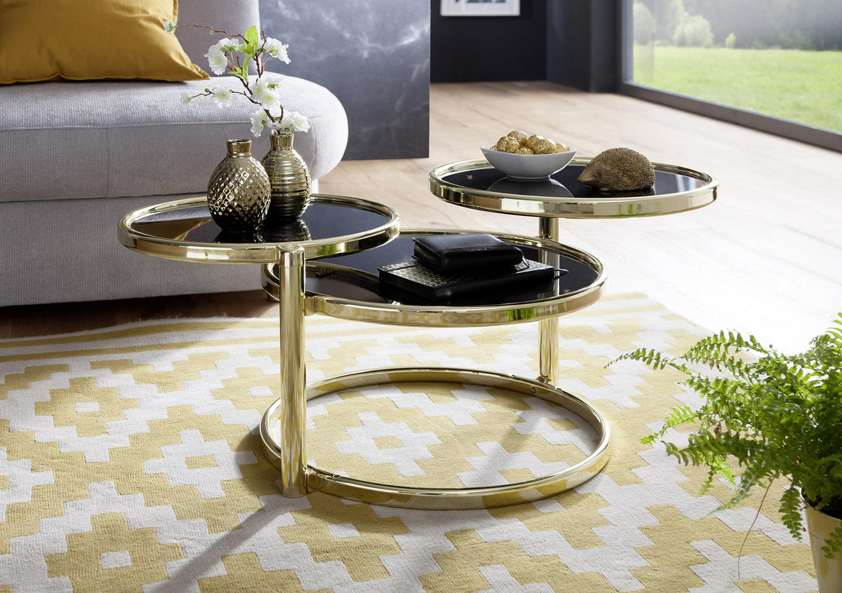 MIZICA, zlate barve  - zlate barve, Design, kovina/steklo (58/58/43cm) - MID.YOU