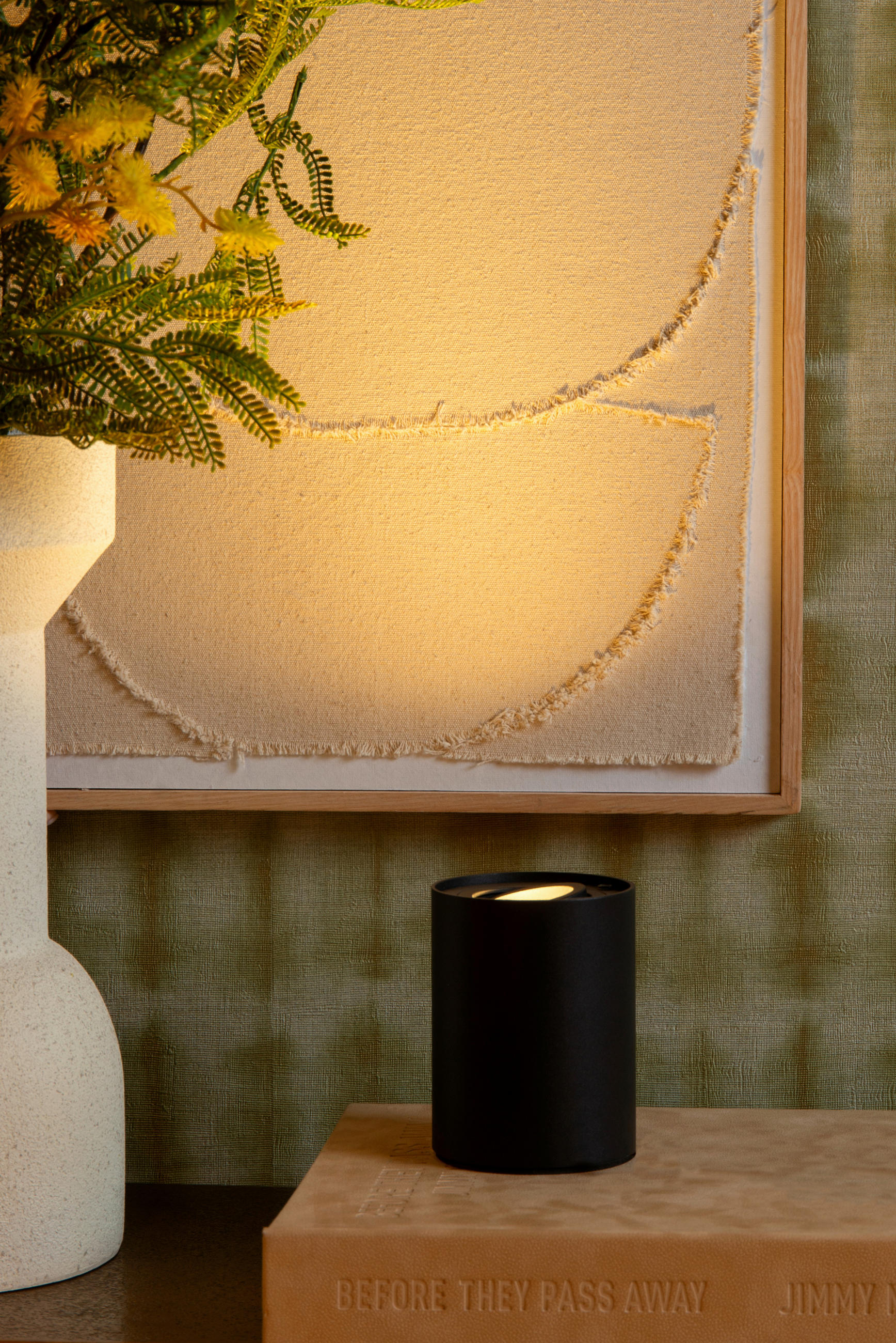 Thumbnail - Lucide Tischleuchte Tube, Metall, Metalloptik,Metalloptik, zylindrisch,zylindrisch, G, 9.6x12.5x9.6 cm, RoHS, Reach, CE,...