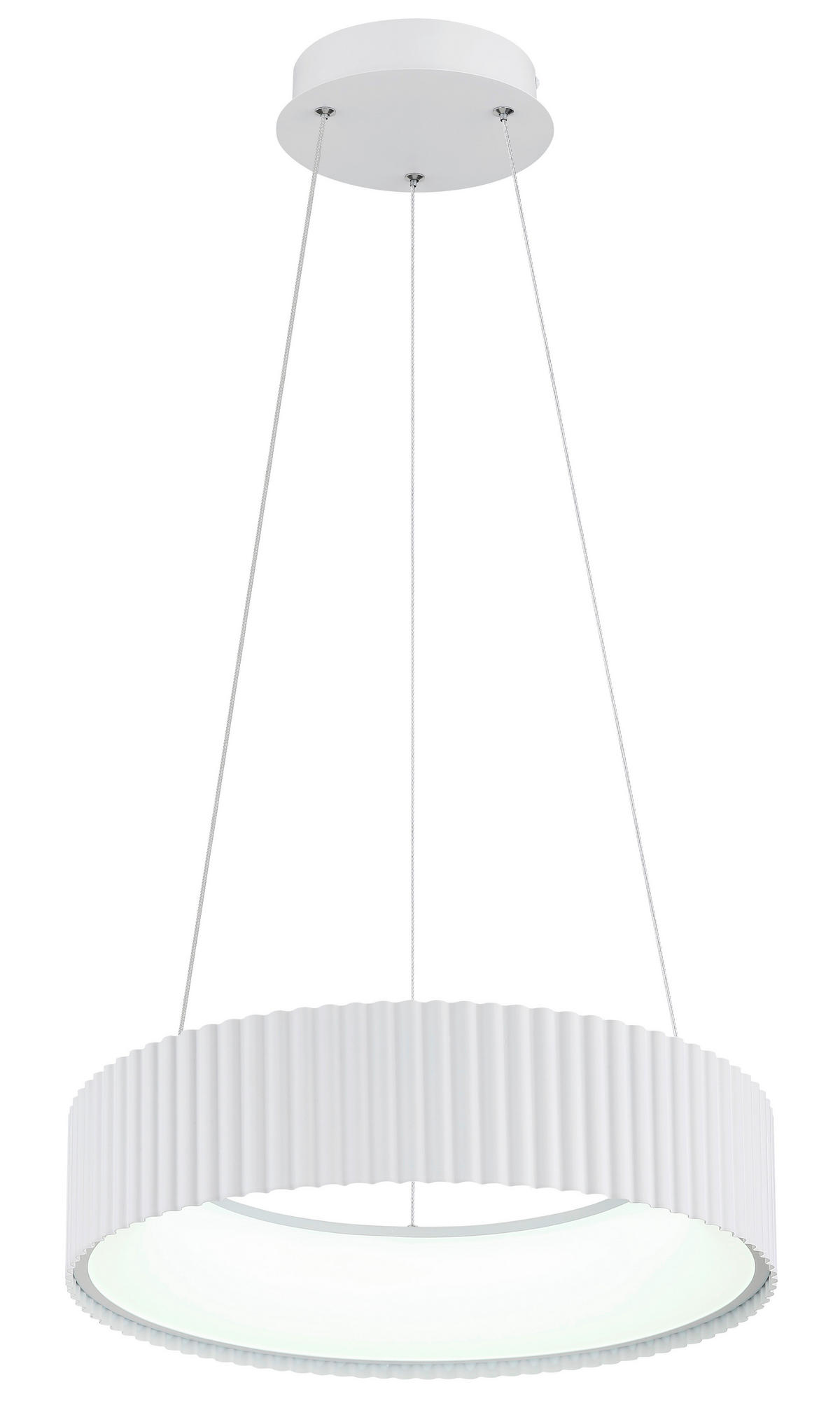 HÄNGELEUCHTE 46/120 cm  - Opal/Weiß, Trend, Kunststoff/Metall (46/120cm) - Collett's Monde