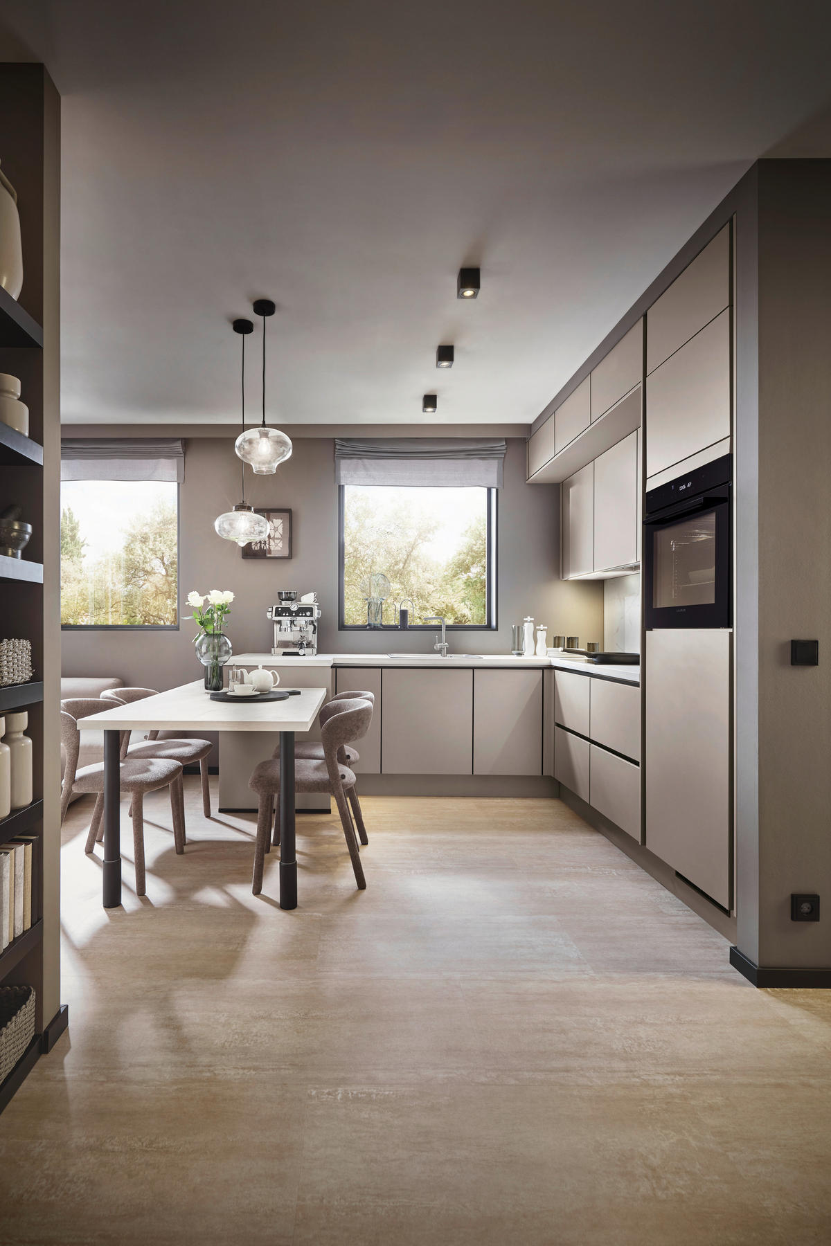 EINBAUKÜCHE   - Grau, Design, Holzwerkstoff - Xora