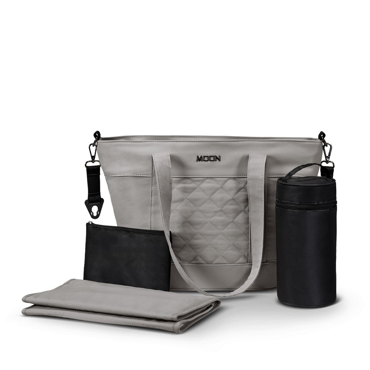 WICKELTASCHE V-Shape Bag  - Sandfarben/Hellgrau, Basics, Textil (41/16/28cm) - Moon