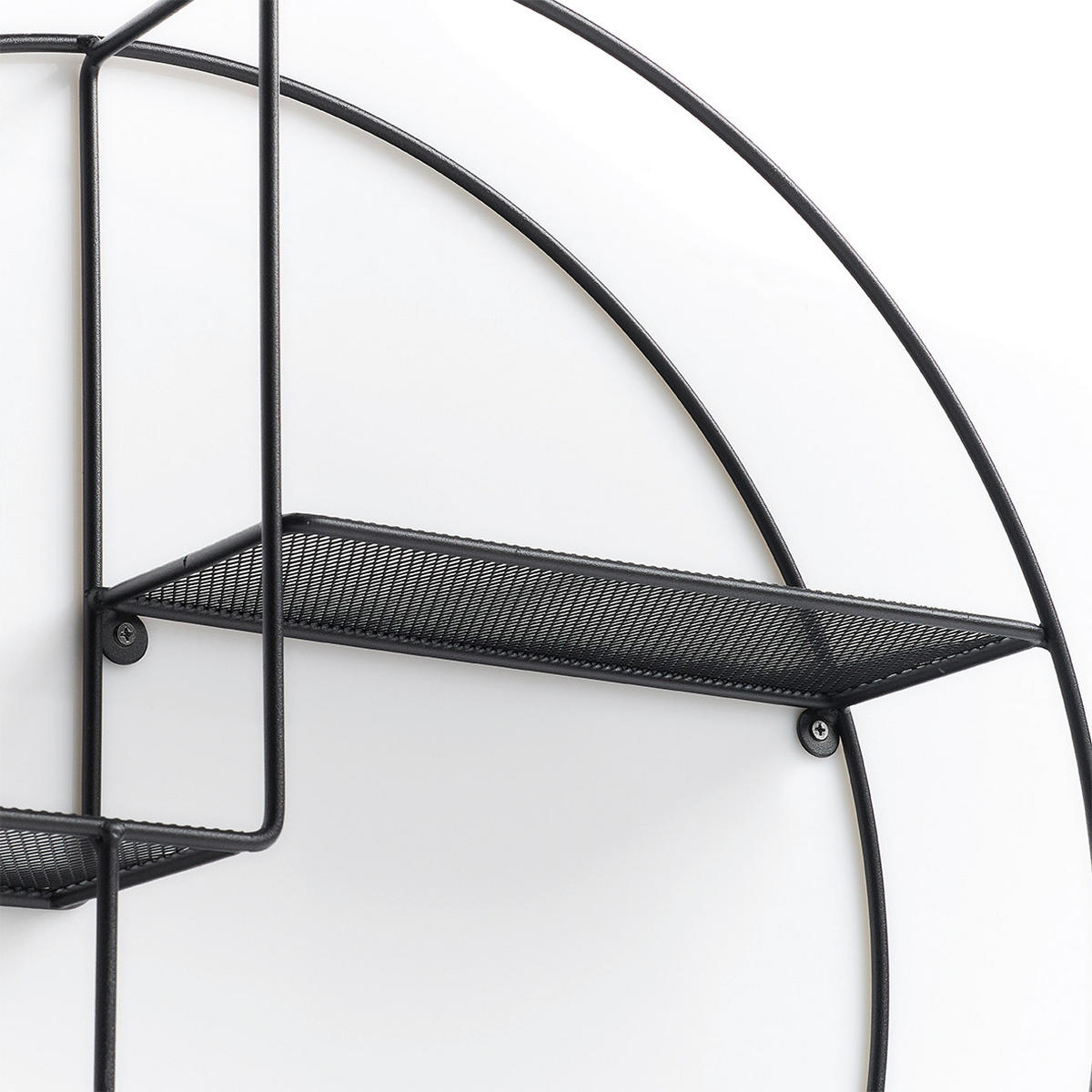 NÁSTĚNNÝ REGÁL, černá, 55/55/12 cm - černá, Basics, kov (55/55/12cm) - Zeller Present