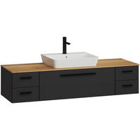 WASCHTISCHKOMBI 120,8 cm  - Eichefarben/Anthrazit, KONVENTIONELL, Keramik/Holzwerkstoff (120,8cm) - Belluti