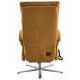 RELAXSESSEL in Leder Currygelb  - Currygelb/Edelstahlfarben, Design, Leder/Metall (70/124/85cm) - Cantus