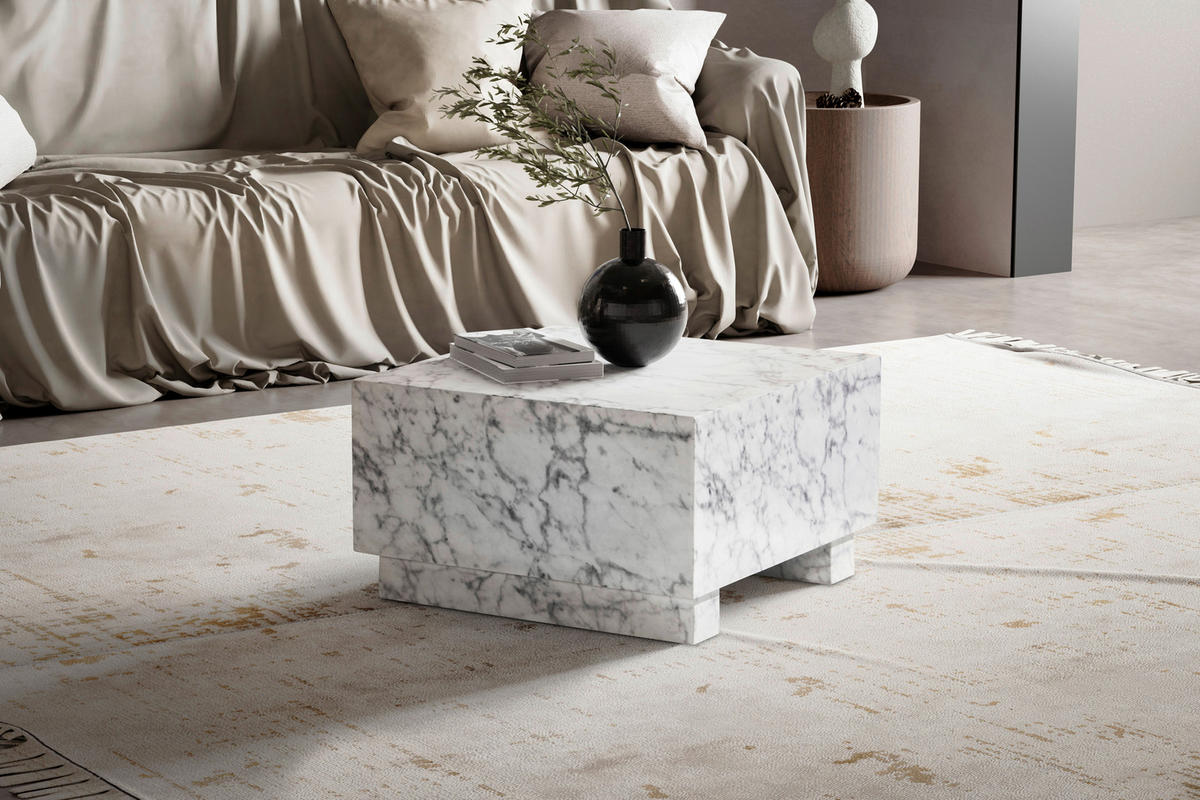 COUCHTISCH in Holzwerkstoff 60/60/35 cm   - Weiss Hochglanz/Weiss, Lifestyle, Holzwerkstoff (60/60/35cm) - Livetastic