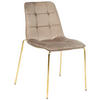 STUHL Samt Braun Pappel Sperrholz  - Goldfarben/Braun, LIFESTYLE, Holz/Textil (57/83/60cm) - MID.YOU