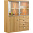 HIGHBOARD Eiche furniert, massiv lackiert Eichefarben, Sandfarben - Sandfarben/Edelstahlfarben, KONVENTIONELL, Glas/Holz (120/149,2/39,1cm) - Invivus HIGHBOARD Eiche furniert, massiv lackiert Eichefarben, Sandfarben - Sandfarben/Edelstahlfarben, KONVENTIONELL, Glas/Holz (120/149,2/39,1cm) - Invivus