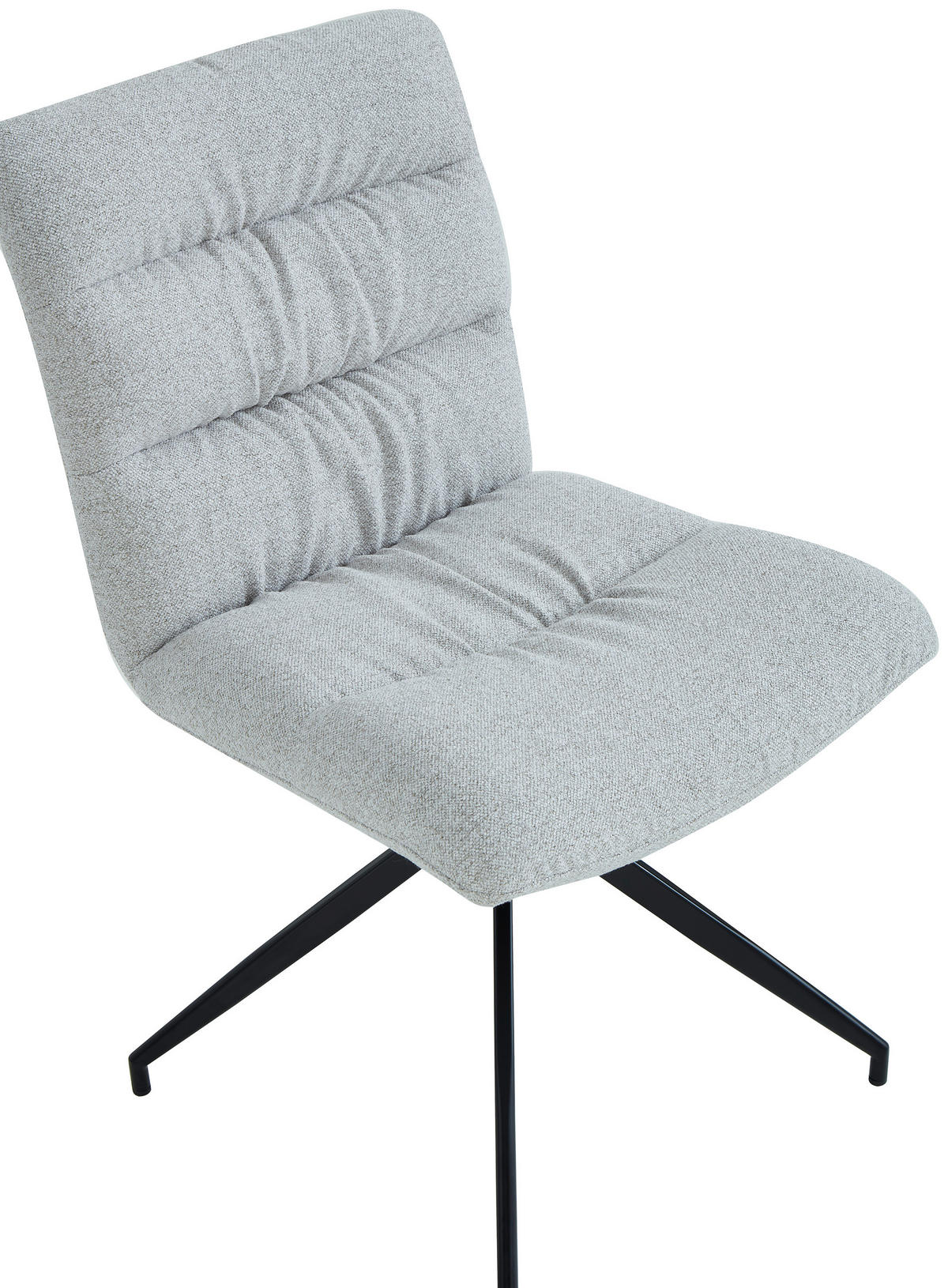 STUHL - Hellgrau/Schwarz, Design, Textil/Metall (51/86/64cm) - Dieter Knoll