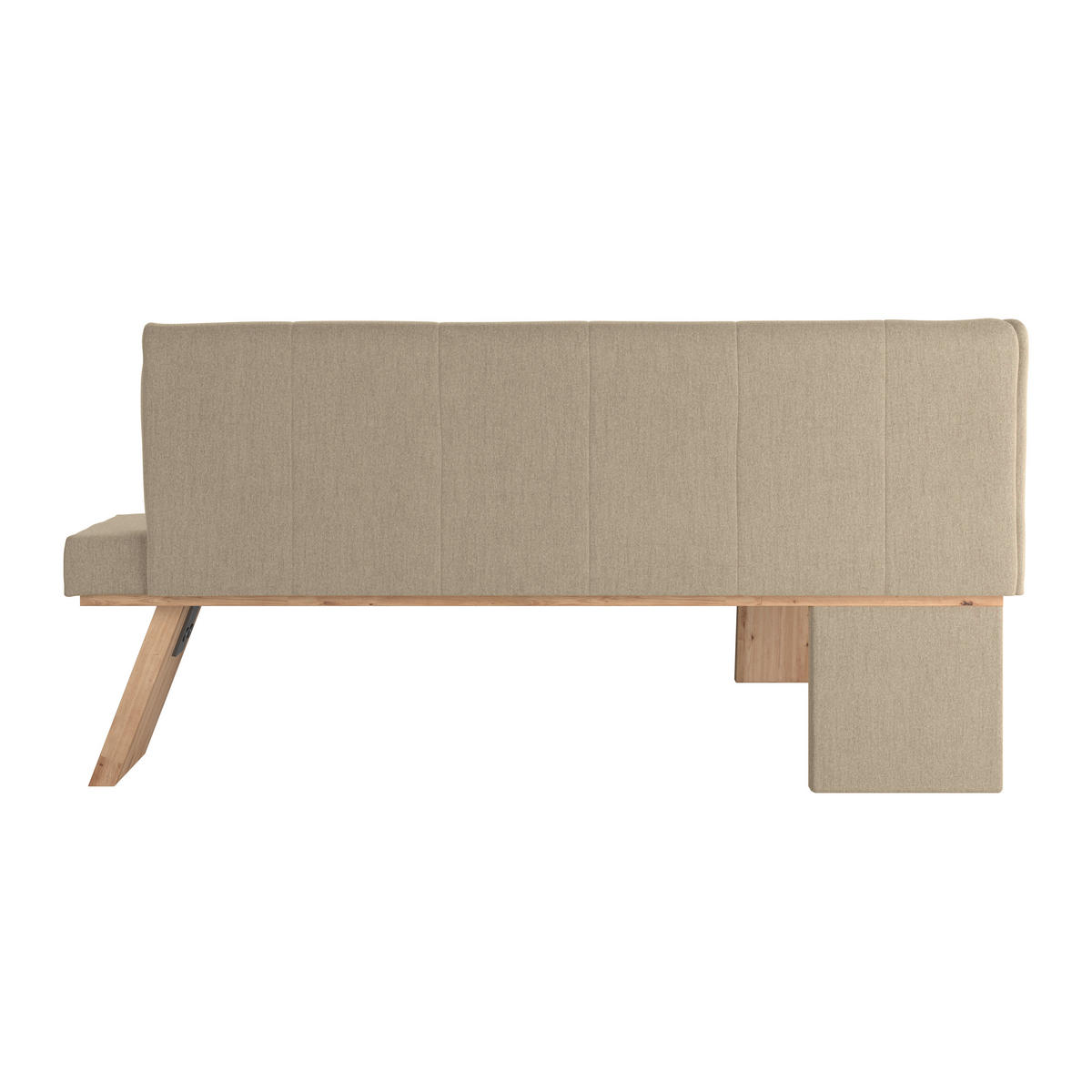 ECKBANK 140/160 cm Webstoff Beige   - Eichefarben/Beige, KONVENTIONELL, Textil (140/160cm) - Livetastic