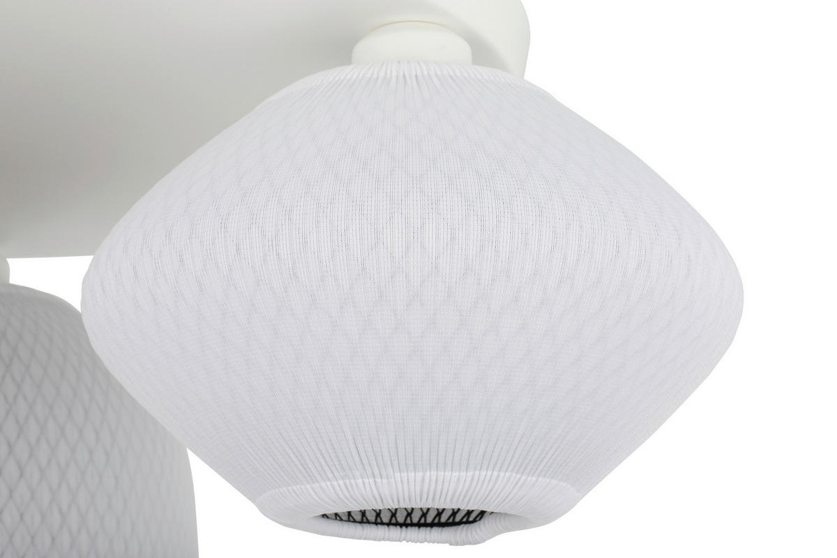 DECKENLEUCHTE    68/68/42 cm  - Beige, Design, Textil/Metall (68/68/42cm) - Collet's Monde