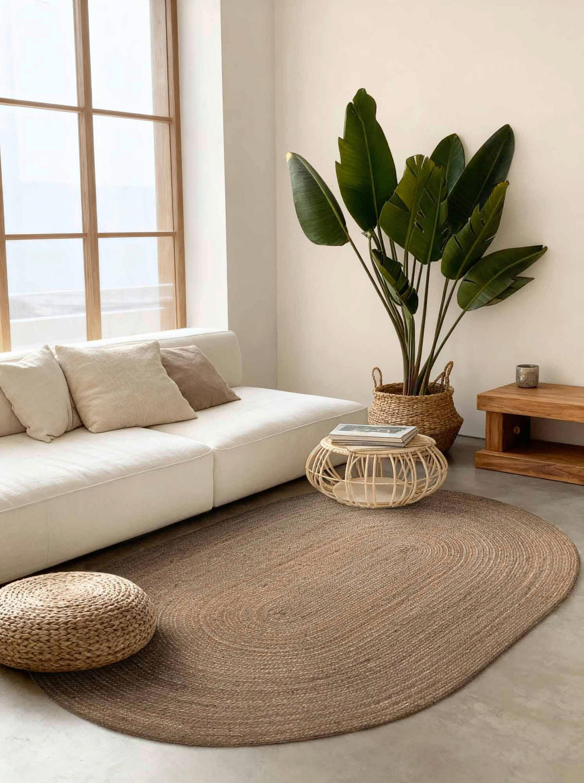 JUTETEPPICH 160/230 cm Jute Braided Greige  - Greige, Basics, Textil (160/230cm) - Hanse Home