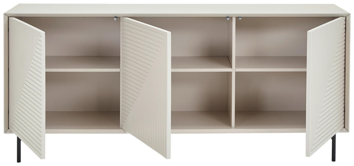 SIDEBOARD  172,2/75/40 cm  - Kaschmir/Schwarz, KONVENTIONELL, Holzwerkstoff/Metall (172,2/75/40cm) - Xora