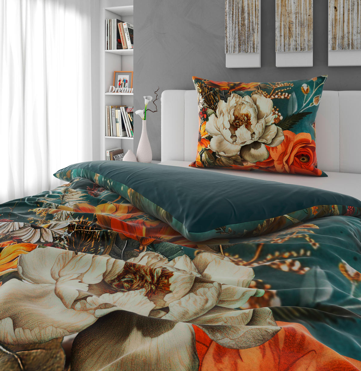 WENDEBETTWÄSCHE Satin 140/200 cm  - Multicolor, Textil (140/200cm) - Novel