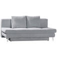SCHLAFSOFA  in Cord Grau  - Chromfarben/Grau, Design, Textil/Metall (200/85/90cm) - Xora