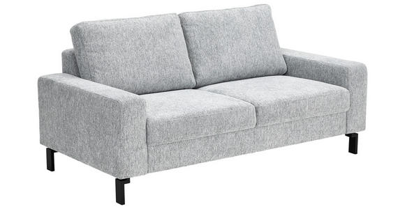 2-SITZER-SOFA in Flachgewebe Grau  - Schwarz/Grau, Design, Textil/Metall (178/86/97cm) - Hom`in