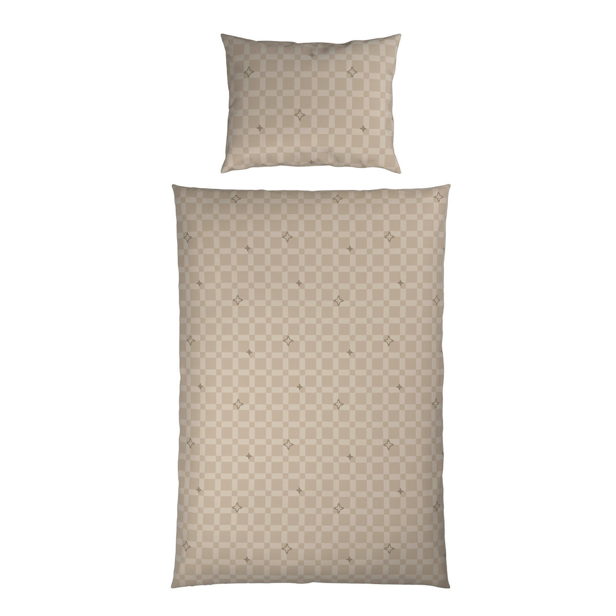 BETTWÄSCHESET Satin 160/210 cm  65 cm/100 cm  - Creme, Design, Textil (160/210cm) - Ambia Home
