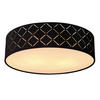 DECKENLEUCHTE VARIOS 38/10 cm   - Goldfarben/Schwarz, Design, Kunststoff/Textil (38/10cm) - Globo