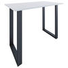 BARTISCH rechteckig Schwarz, Weiß  - Anthrazit/Schwarz, KONVENTIONELL, Holzwerkstoff/Metall (140/80/102cm)