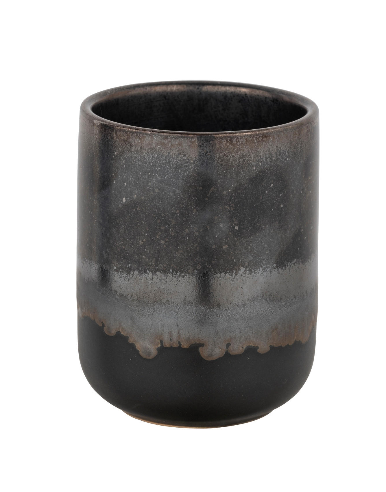 ZAHNPUTZBECHER RIOLO  - Dunkelgrau/Grau, KONVENTIONELL, Keramik (8/10/8cm) - Schöner Wohnen