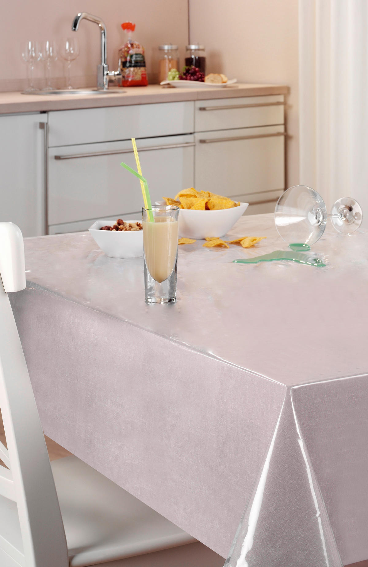 TISCHDECKE Milano Kunststoff Klar 140/220 cm  - Klar, Basics, Kunststoff (140/220cm) - Esposa