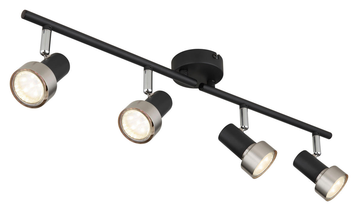 STRAHLER - Chromfarben/Schwarz, Konventionell, Metall (60/8,5/13,5cm) - Globo