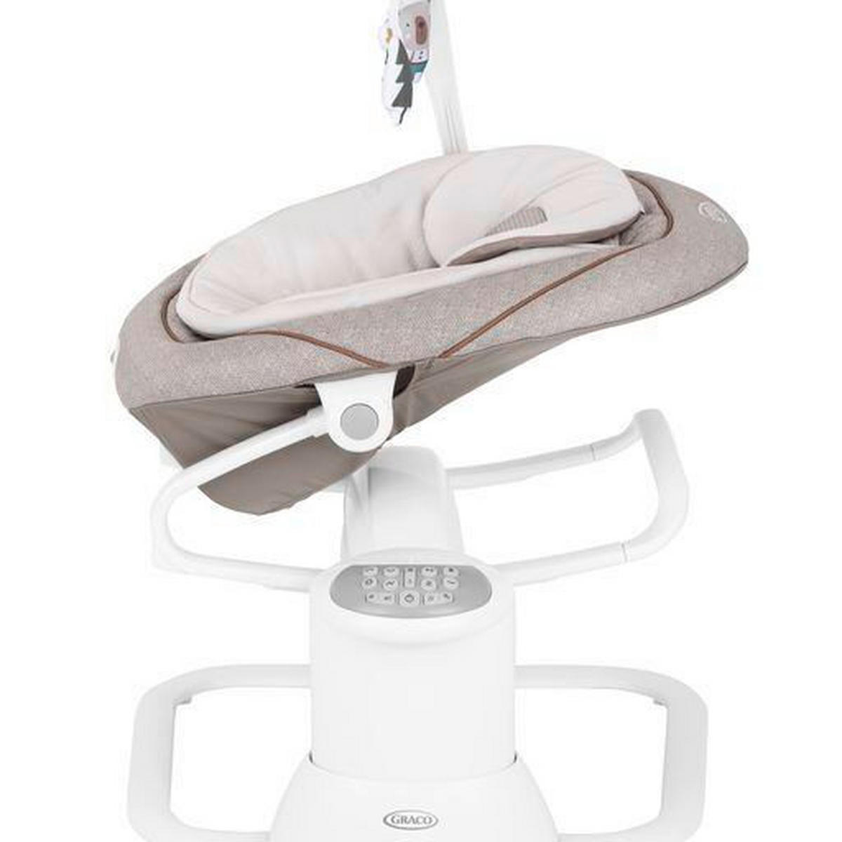 SCHAUKELWIPPE All Ways Soother Silberfarben   - Beige/Silberfarben, Basics, Textil/Metall (72,5/65,2/81cm) - Graco