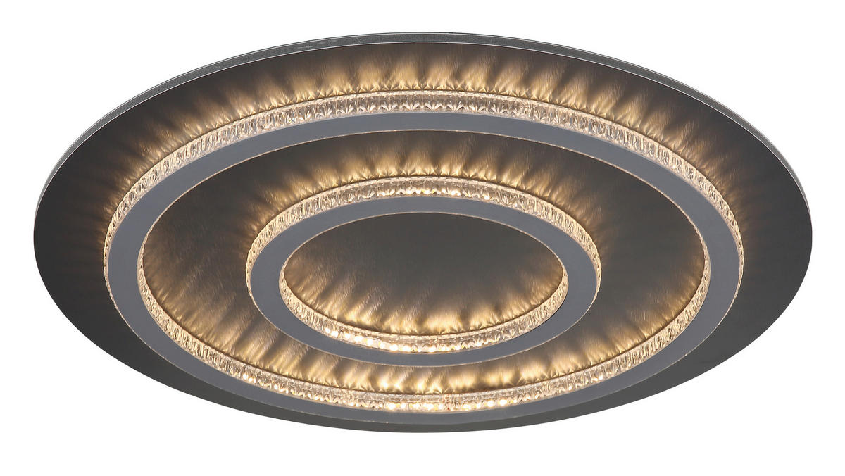 LED-DECKENLEUCHTE 55/6 cm   - Klar/Anthrazit, Design, Kunststoff/Metall (55/6cm) - Globo