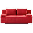 SCHLAFSOFA  mit Stoffauswahl Flachgewebe Bordeaux  - Chromfarben/Bordeaux, Design, Textil/Metall (200/93/93cm) - Novel