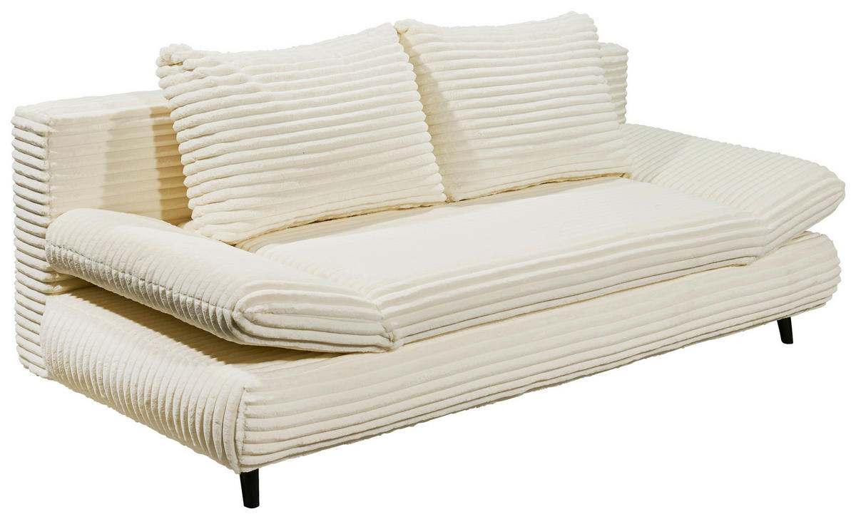 SCHLAFSOFA in Cord Beige  - Beige/Schwarz, Konventionell, Holz/Textil (212/88/101cm) - MID.YOU