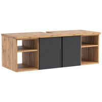 WASCHBECKENUNTERSCHRANK 120/41/47 cm  - Eiche Wotan/Grau, Modern, Holzwerkstoff (120/41/47cm) - Held