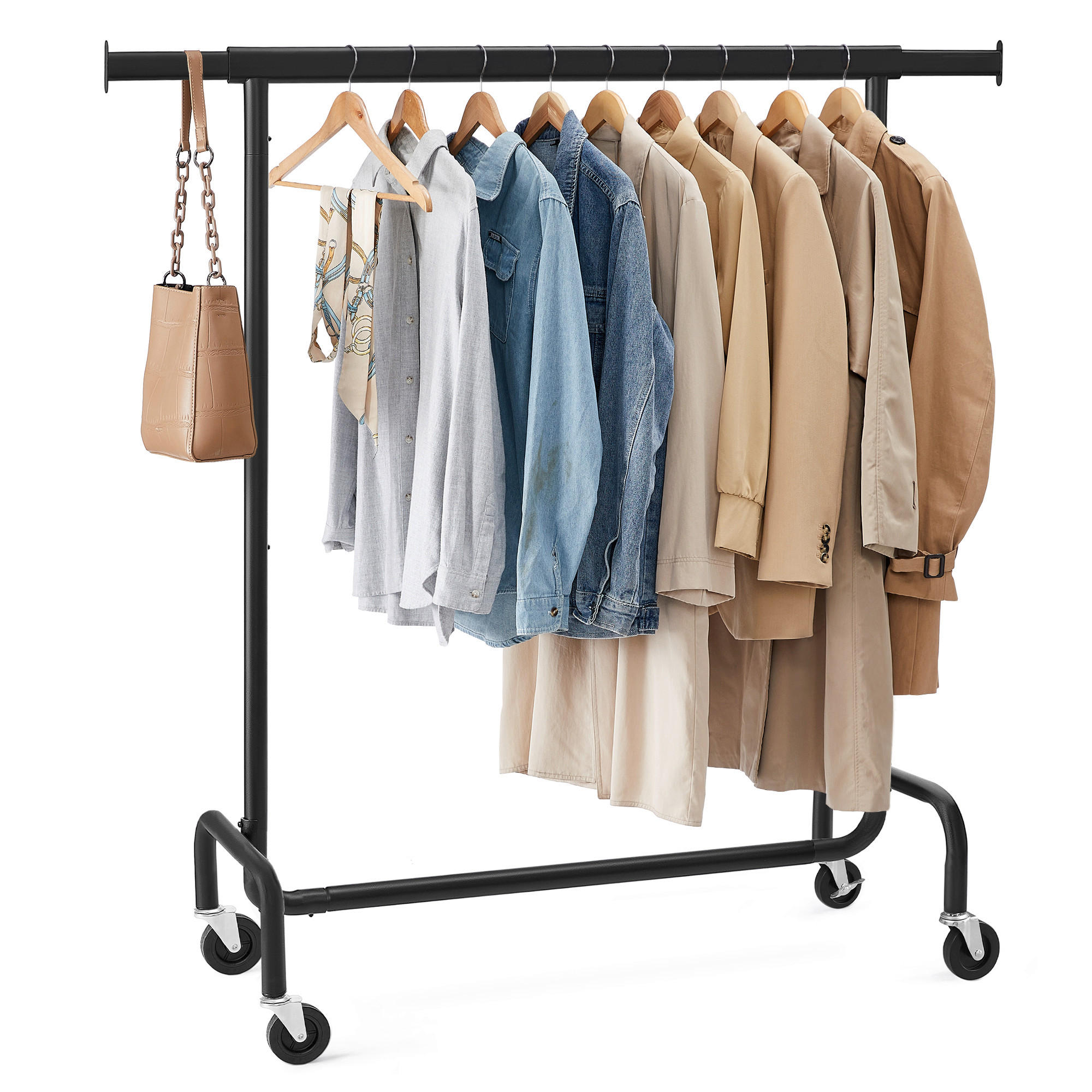 KLEIDERWAGEN in Schwarz 110/162,9/45 cm   - Schwarz, Basics, Kunststoff/Metall (110/162,9/45cm)
