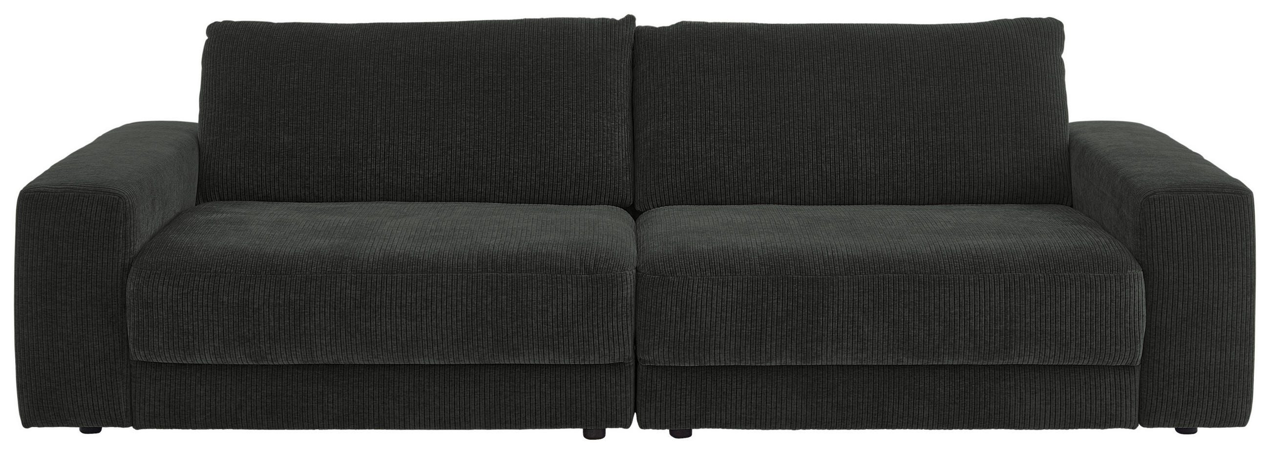 BIGSOFA in Chenille, Jacquard Anthrazit  - Anthrazit/Schwarz, Design, Kunststoff/Textil (270/83/125cm) - Niels Andersson