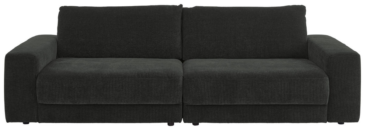 BIGSOFA in Chenille, Jacquard Anthrazit  - Anthrazit/Schwarz, Design, Kunststoff/Textil (270/83/125cm) - Niels Andersson