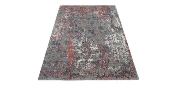 VINTAGE-TEPPICH 200/200 cm Timeline Quantum Grau, Hellrot - Hellrot/Grau, Design, Textil (200/200cm) - Novel