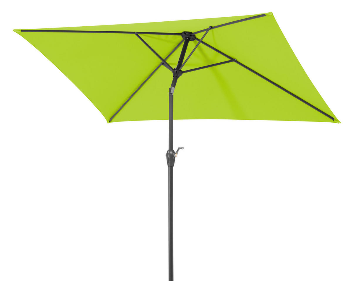 SONNENSCHIRM 210 cm Hellgrün  - Anthrazit/Hellgrün, Basics, Textil/Metall (210/228/130cm) - Schneider