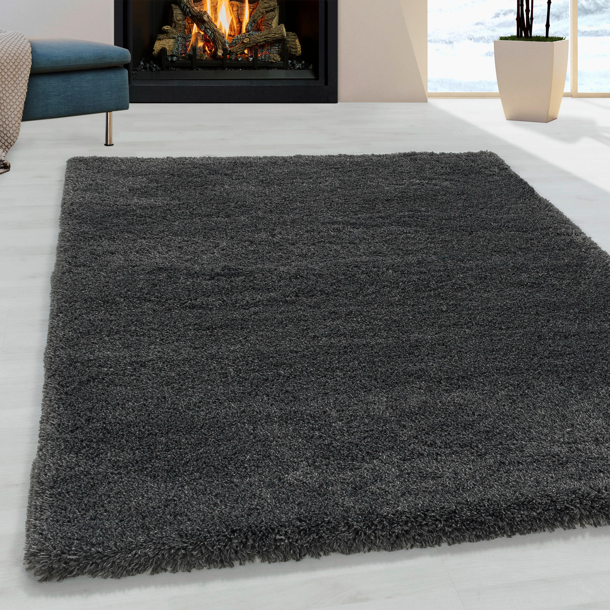 KOBEREC S VYSOKÝM VLASEM, 60/110 cm, šedá - šedá, Basics, textil (60/110cm) - Novel