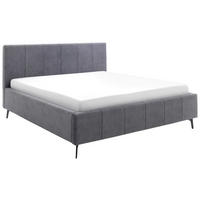 POLSTERBETT 180/200 cm  Anthrazit  - Birkefarben/Anthrazit, Konventionell, Holz/Textil (180/200cm) - Boxxx