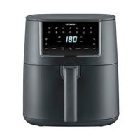 HEIßLUFTFRITTEUSE 7 l  - Schwarz, Trend, Kunststoff (29/31/38,7cm)