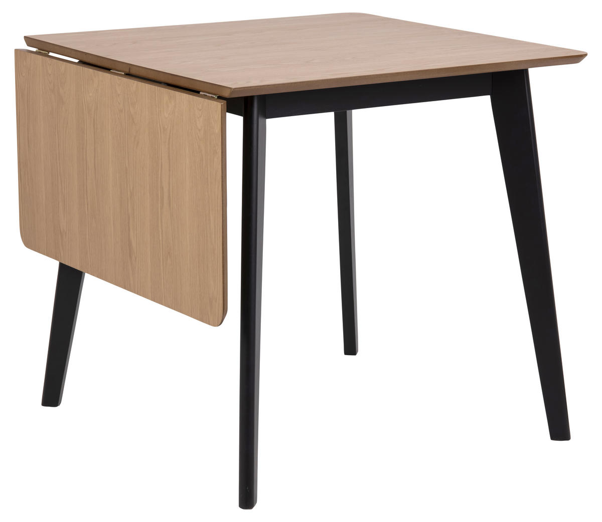 ESSTISCH Holz, Holzwerkstoff  - Eichefarben/Schwarz, Konventionell, Holz/Holzwerkstoff (80-120/76/80cm) - MID.YOU