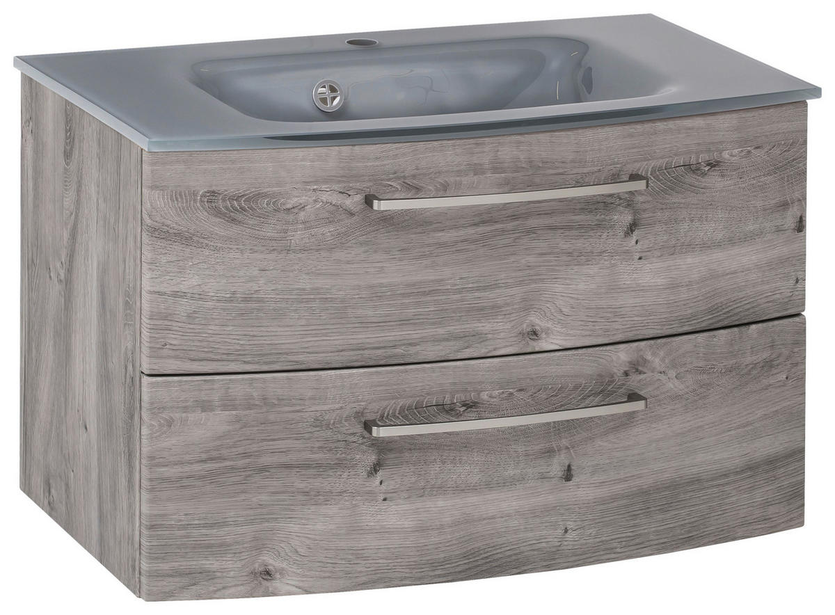 TVÄTTSTÄLL MED KOMMOD 80 cm  - aluminiumfärg/grå, Klassisk, metall/trämaterial (80cm) - Held