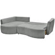 ECKSOFA  in Chenille Grau  - Schwarz/Grau, MODERN, Kunststoff/Textil (179/287cm) - Carryhome