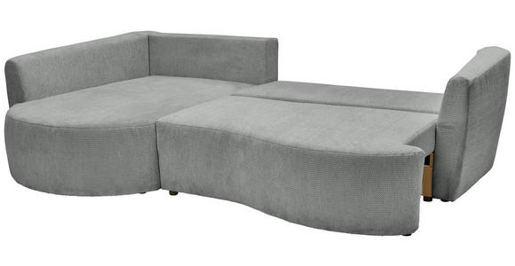 ECKSOFA  in Chenille Grau  - Schwarz/Grau, MODERN, Kunststoff/Textil (179/287cm) - Carryhome