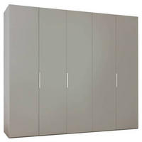 OMARA S KLASIČNIMI VRATI, siva  - siva/barve aluminija, Moderno, kovina/leseni material (200/216/58cm) - Novel