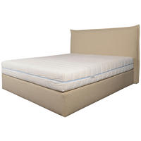 OBLAZINJENA POSTELJA   x  , tekstil bež  - barve bukve/bež, Basics, tekstil/les (180/200cm) - Meblojogi